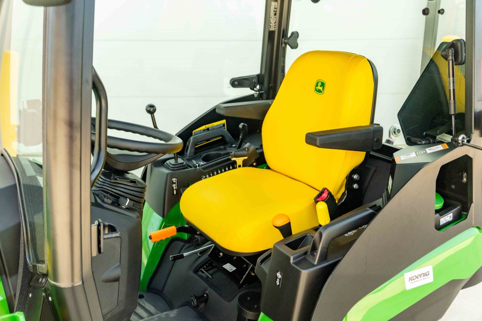 Inside the factory cab: suspension seat and controls