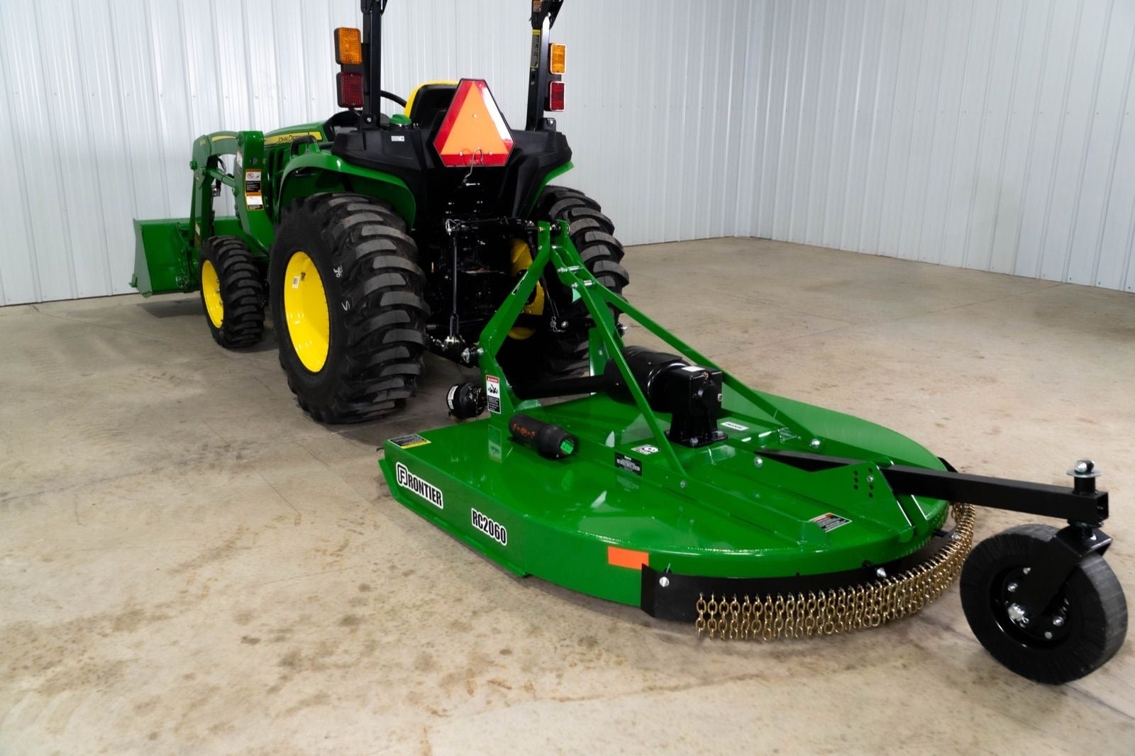 John Deere 3038E with an RC2060 rotary cutter