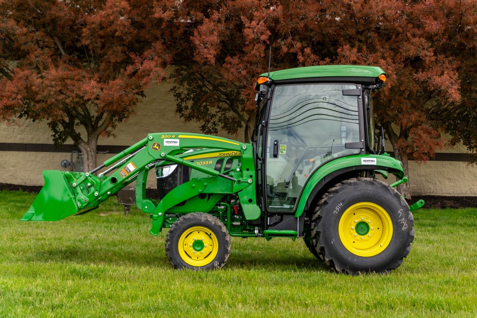 John Deere 3033R cab tractor with a 320R loader