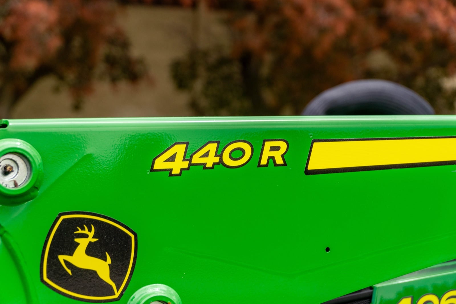 John Deere 4R Series tractor cab tractor with a 440R loader (4066R shown)