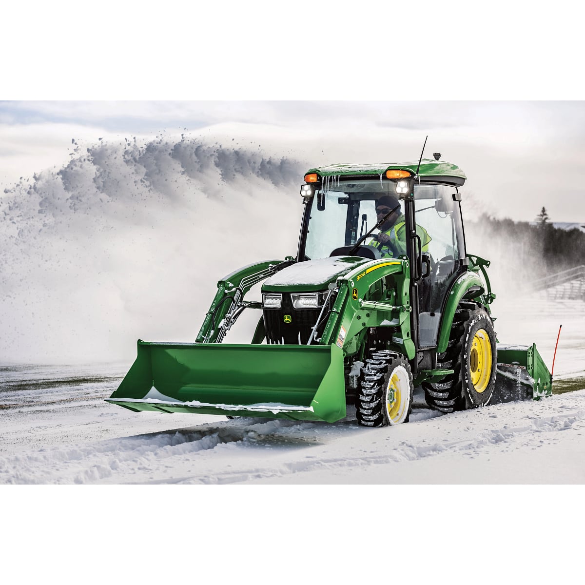 3046R compact utility tractor with 320R loader attachment