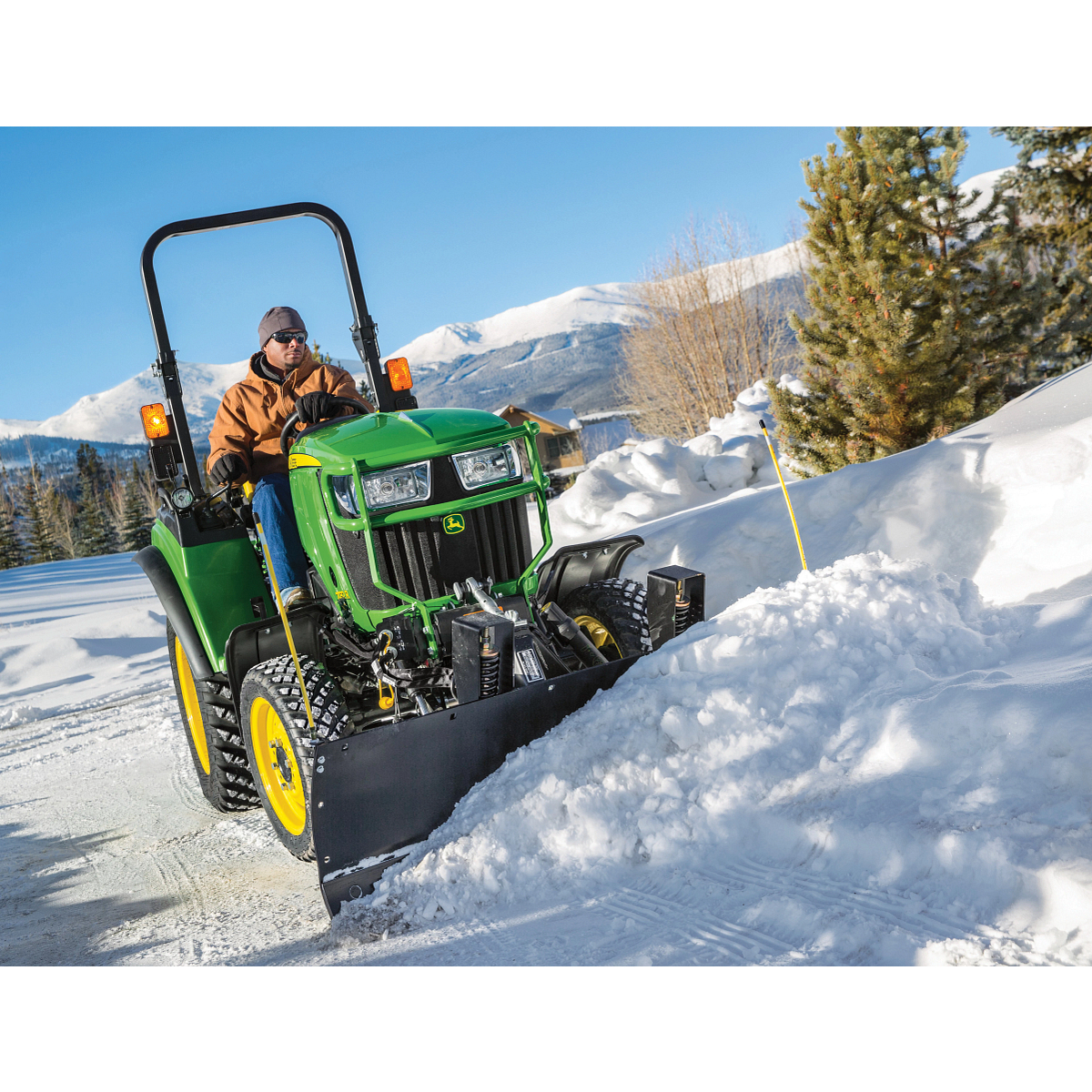2032R Tractor Plowing Snow