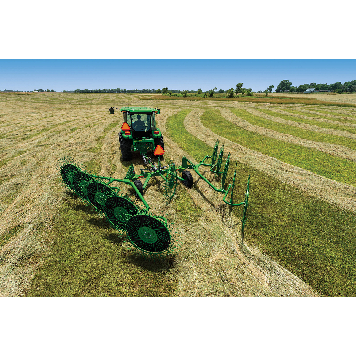 WR0010 Wheel Rake and 5M tractor